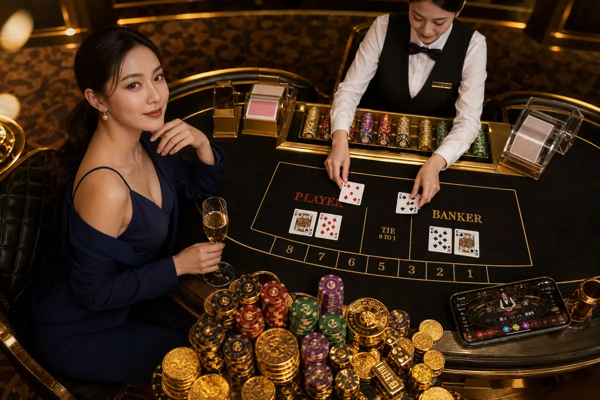 55hh Live Dealer Baccarat Table